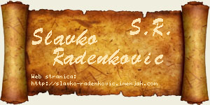 Slavko Radenković vizit kartica